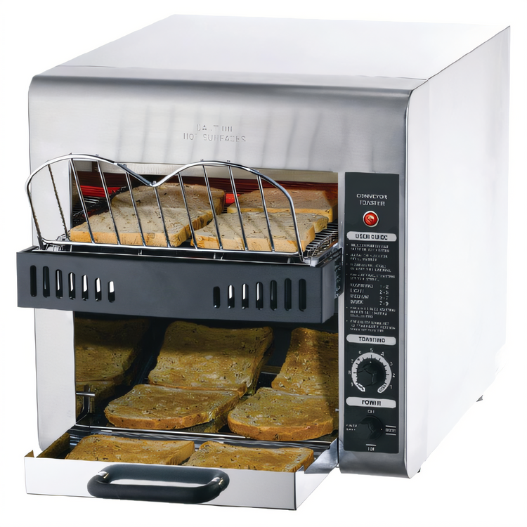Product image #2 for BakeryXpress Countertop Conveyor Toaster with 2-Slice Feed, 9.8-Inch Belt, and Quartz Elements