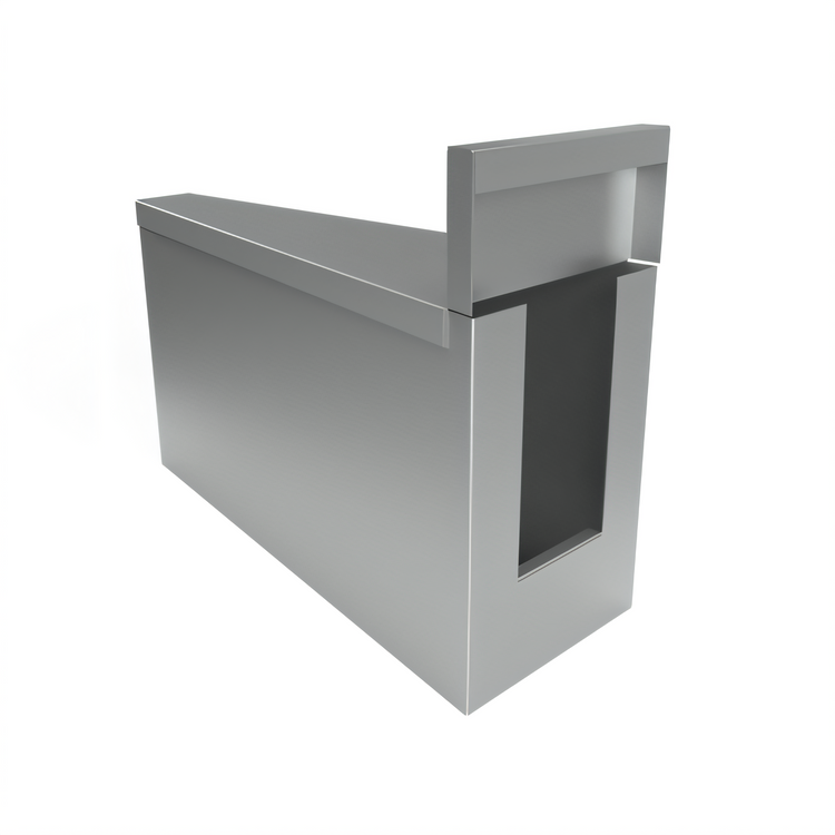 Product image #2 for BK Resources Underbar Corner Filler for (2) 21-Inch Units, 15° Inside/Rear Angle, 18-Gauge Stainless Steel, 4-Inch Riser