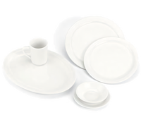 Crestware Alpine White 13-1/2 x 10-5/8 Inch Oval Narrow Rim Vitrified Ceramic Platter