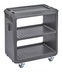 Thumbnail image #2 for Cambro Service Cart PRO Small Open-Sided 3-Shelf Bus Cart, Charcoal Gray