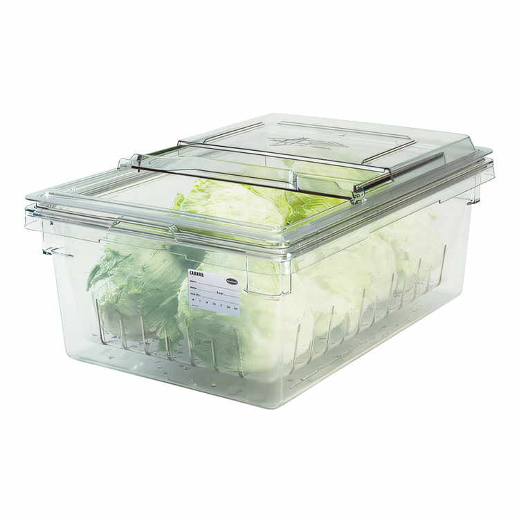 Product image #2 for Cambro Clear Polycarbonate 8-Inch Deep Colander for 18 x 26 x 9-Inch and Deeper Food Storage Boxes