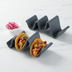 Thumbnail image #2 for American Metalcraft Whimsical Gray 2-Compartment Melamine Taco Holder