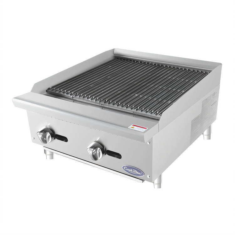 Product image #2 for CookRite 24-Inch Heavy Duty Natural Gas Radiant Charbroiler with 2 Burners