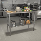 Thumbnail image #2 for Flash Furniture NH-WT-2448-GG 48-Inch x 24-Inch Stainless Steel Prep and Work Table with Undershelf