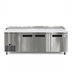 Thumbnail image #2 for KoolMore 72-Inch 3-Door Pizza Prep Refrigerator with 12-Pan Rail and Cutting Board