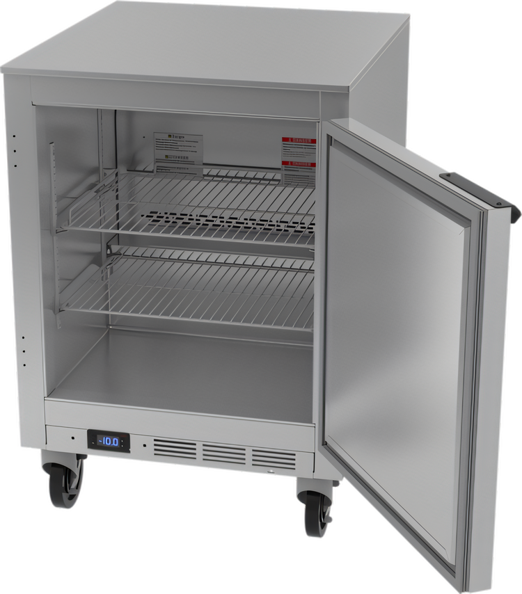 Product image #2 for Beverage-Air UCF24HC One-Section Shallow-Depth Undercounter Freezer, 24 Inch Wide, Solid Door, 4.53 Cu. Ft.