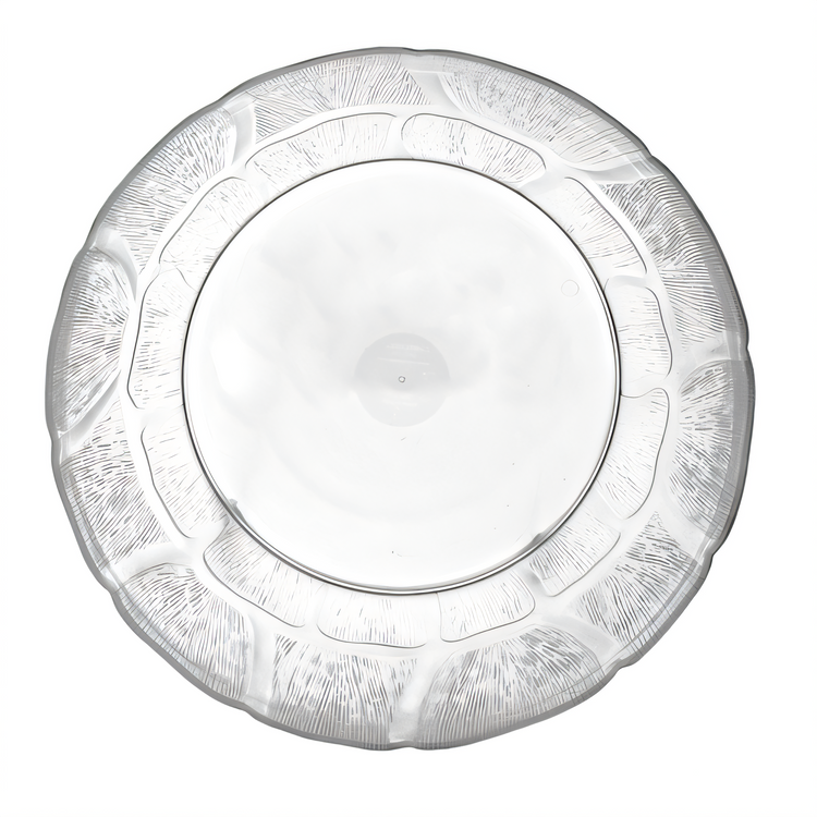 Product image #2 for Petal Mist Floral-Edge Clear Polycarbonate Bowl, 5.6 Qt., 12 Inch Diameter