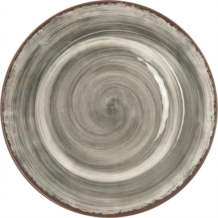Product image #2 for Carlisle Mingle 9-Inch Round Medium Rim Melamine Salad Plate, Smoke Gray