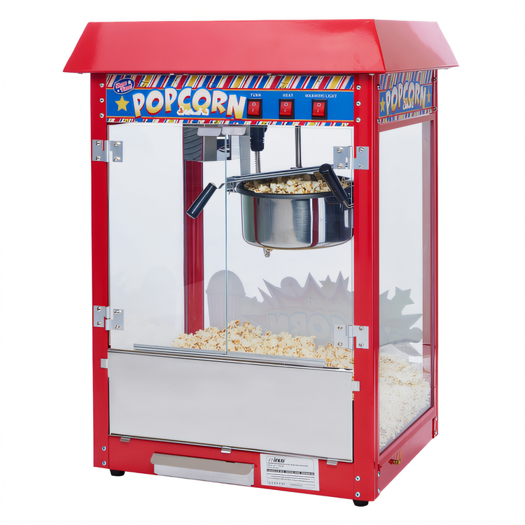 Product image #2 for Showtime 8 oz Countertop Popcorn Popper Machine with Non-Stick Kettle, Red