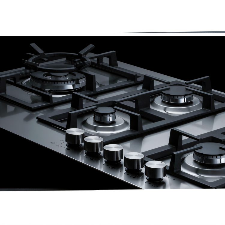 Product image #2 for Summit GCJ536SS 33-7/8" 5-Burner Gas Drop-In Cooktop — 304 Stainless Steel, LP Kit & Wok Ring Included
