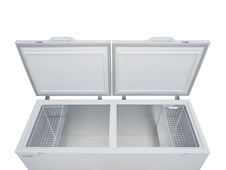 Product image #1 for KoolMore 79-Inch Commercial Chest Freezer, 30 Cu. Ft., Dual Vertical Swing Doors, White