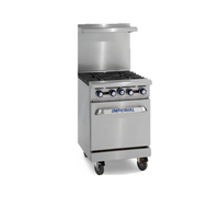 Imperial Pro Series 24-Inch Commercial Gas Range with 24-Inch Griddle and Space Saver Oven