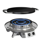 Thumbnail image #2 for Evo Professional Outdoor Natural Gas Tabletop Griddle Cooking Station with 30-Inch Round Seasoned Steel Cook Surface