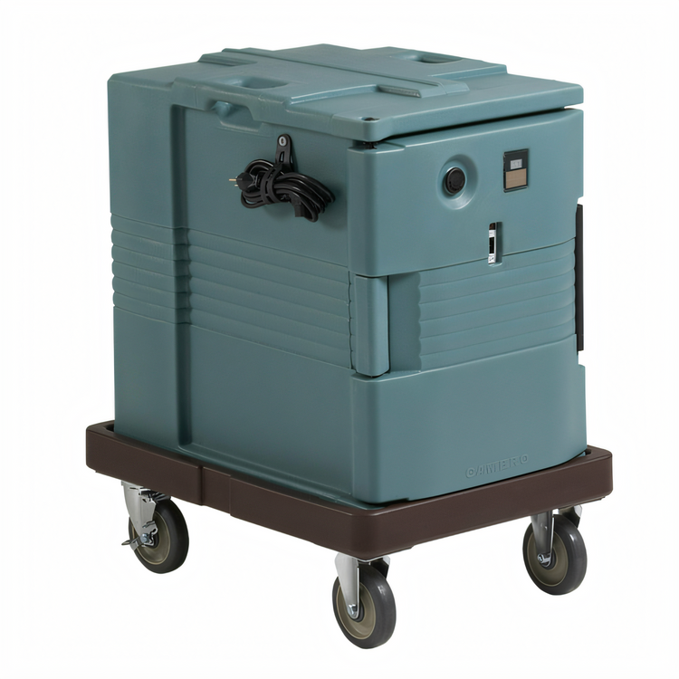 Product image #2 for Cambro Ultra Pan Carrier H-Series Heated Front-Loading Food Carrier, 1-Compartment, 110V, Granite Gray