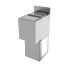 Thumbnail image #2 for BK Resources UBB-18-IB12 Underbar Ice Bin with Sliding Cover, 33 lb Capacity, T-304 Stainless Steel, Pedestal Base
