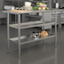 Thumbnail image #2 for Flash Furniture Hogan 48-Inch x 24-Inch 18-Gauge Stainless Steel Work Table with 2 Undershelves