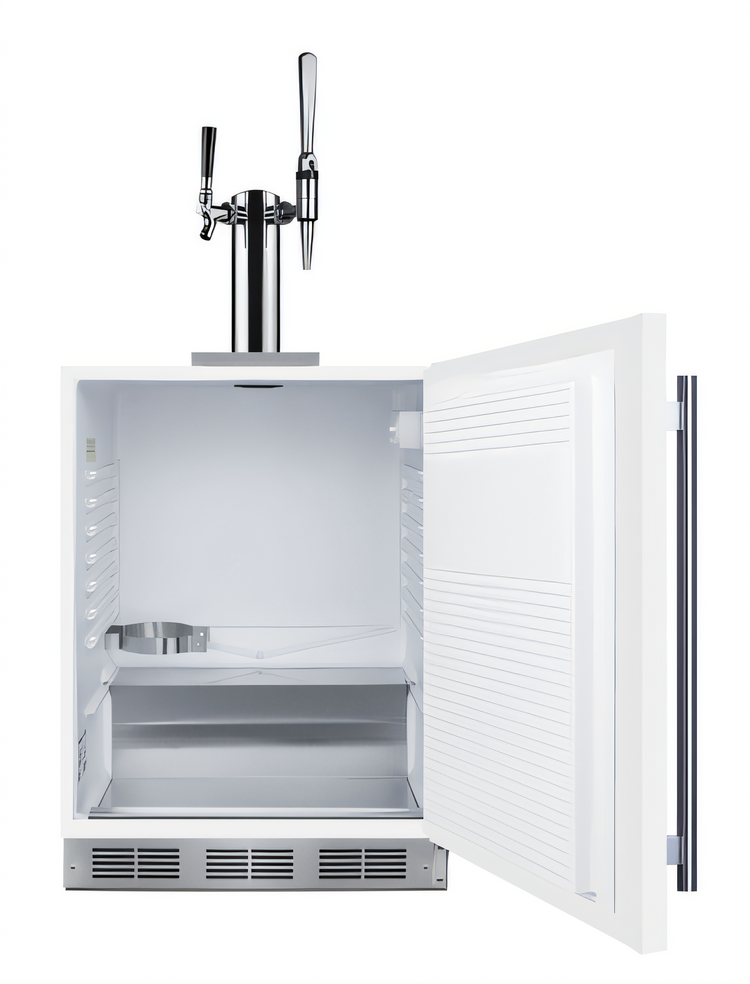 Product image #2 for Summit Appliance 24-Inch Wide ADA-Height Coffee Kegerator with Dual Tap Tower, Flat and Nitro Dispense, White