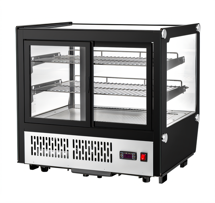 Product image #2 for Migali Competitor Series 27.6-Inch Countertop Refrigerated Display Case with Sliding Rear Glass Doors, 4.2 Cu. Ft.