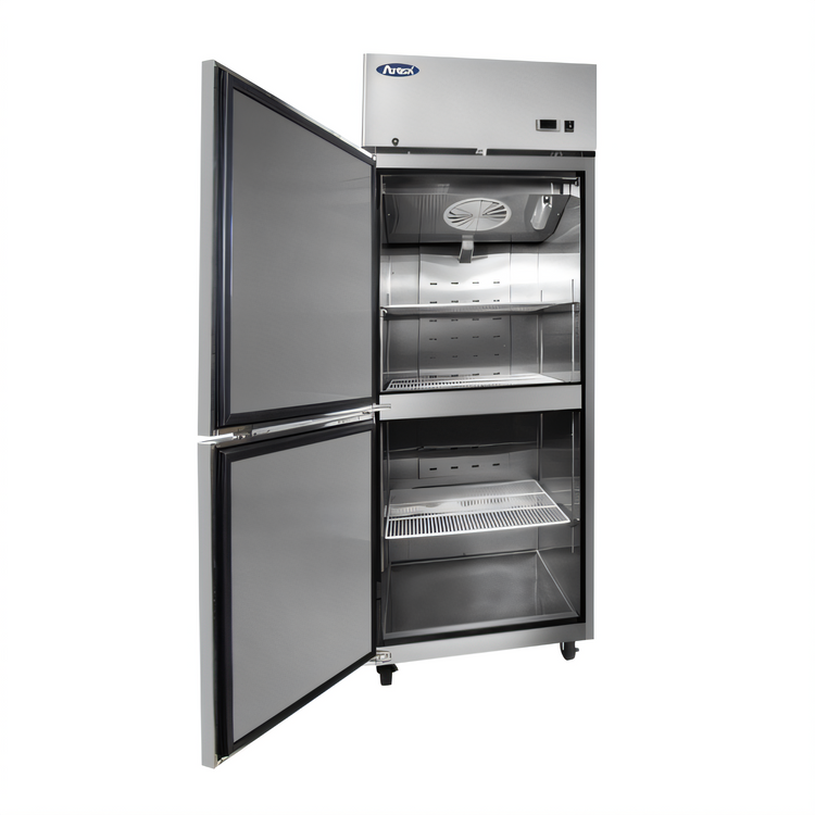 Product image #2 for Atosa One-Section Top-Mount Reach-In Refrigerator with 2 Solid Half Doors, 21.4 Cu. Ft.