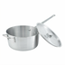 Thumbnail image #2 for Winco 7 Qt Tapered Heavy-Duty Aluminum Sauce Pan with Helper Handle