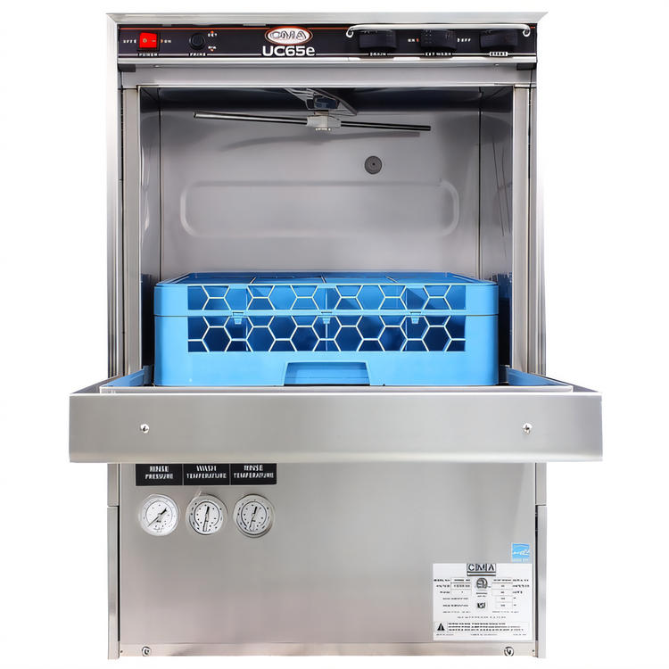 Product image #2 for CMA UC65e High-Temperature Sanitizing Undercounter Dishwasher/Glasswasher with Built-In Booster Heater