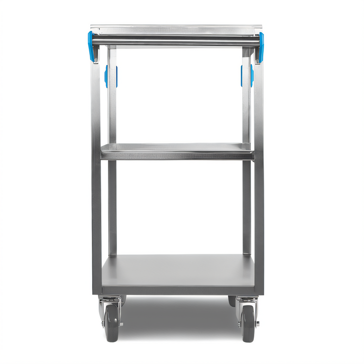 Product image #2 for Carlisle Stainless Steel 3-Shelf Utility Bus Cart, 500 lb Capacity, 18 x 27 in.