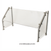 Thumbnail image #2 for BK Resources 45° Angled Self-Serve Single-Sided Sneeze Guard, 71-1/2 Inch W x 24 Inch H, Stainless Steel and Tempered Glass