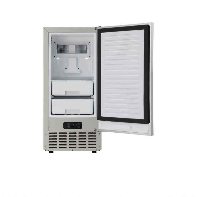 Product image #2 for KoolMore Built-In Residential Pearl Nugget Ice Machine with Bin, 66 lb. Daily Production, Stainless Steel