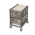 Thumbnail image #2 for Cambro UPR1826U8580 Undercounter Mobile Sheet Pan Rack, Composite Plastic, End-Loading, 3-Inch Spacing, 8 Full-Size/16 Half-Size Capacity