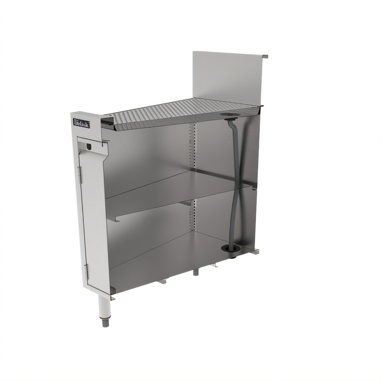 Product image #2 for Perlick Top Shelf Freestanding Underbar Storage Cabinet with Drainboard Top, 18 Inch Wide x 24 Inch Deep, Stainless Steel