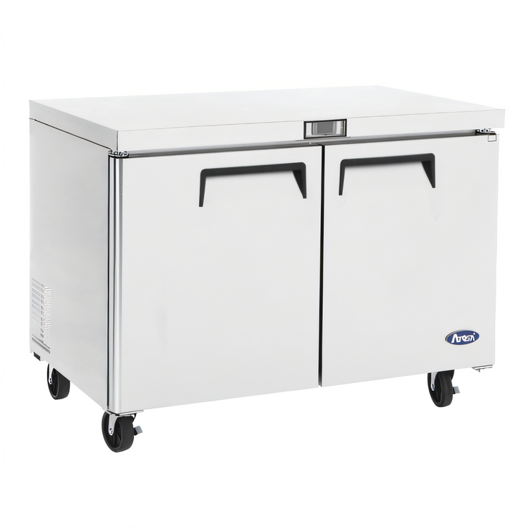 Product image #2 for Atosa Two-Section Undercounter Reach-In Freezer, 8.7 Cu. Ft., Solid Doors