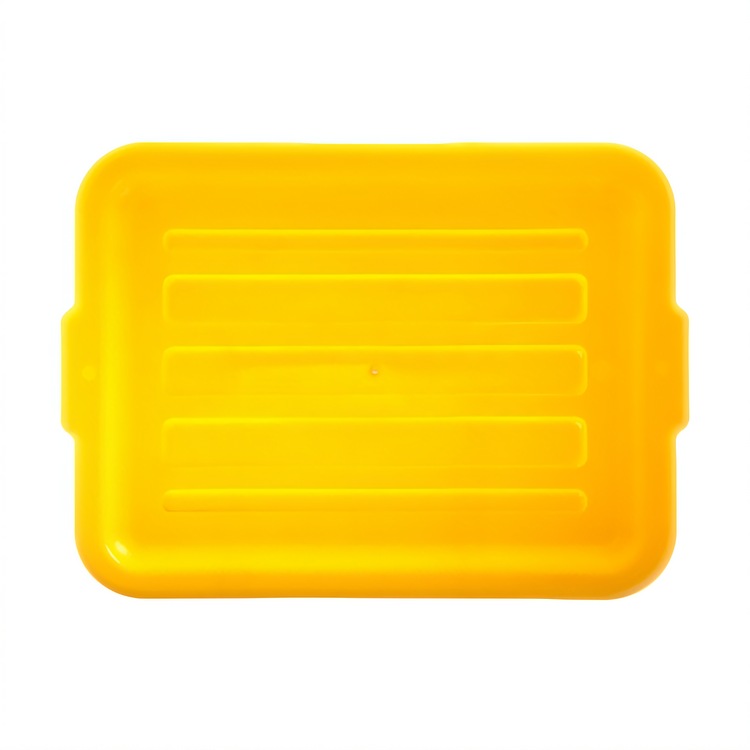Product image #2 for Comfort Curve Yellow Polypropylene Universal Lid for 15 x 20 Tote Boxes