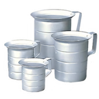 Thumbnail image #2 for Admiral Craft Equipment Corp. ALM-4 4-Quart Aluminum Graduated Measuring Cup with Contoured Lip Case of 12