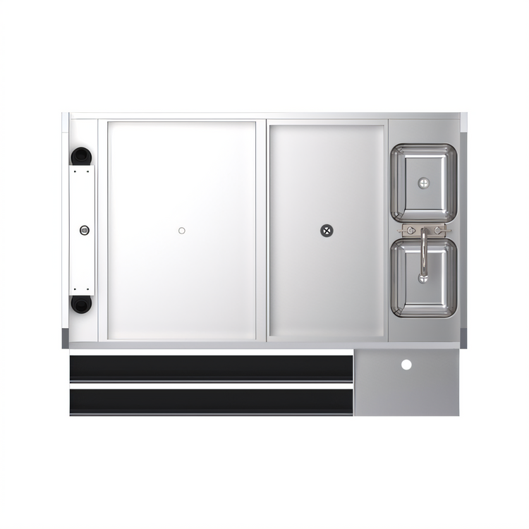 Product image #2 for Krowne Royal Series 60-Inch Pass-Thru Underbar Ice Bin/Cocktail Station with Left Ice Bin and 10-Circuit Cold Plate