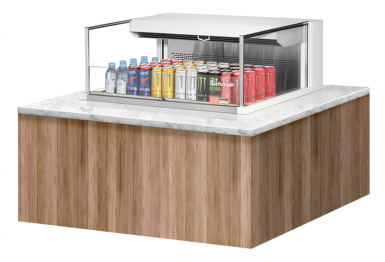 Product image #1 for Turbo Air 36-Inch Low-Profile Drop-In Horizontal Open Refrigerated Display Case, Deck-Only, 4.6 Cu. Ft., R-290, 115V
