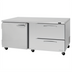 Thumbnail image #2 for Turbo Air PRO Two-Section Undercounter Refrigerator with 1 Solid Door and 2 Drawers, 18.8 Cu. Ft.