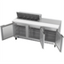 Thumbnail image #2 for Beverage-Air 72-Inch Three-Section Sandwich Prep Table Refrigerator with 10 1/6-Size Pan Top