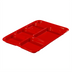 Thumbnail image #2 for Right-Hand 6-Compartment Rectangular Tray, 14-3/8 x 10 Inches, Red Polypropylene