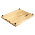Thumbnail image #2 for Winco 20 x 16 x 1 Inch Rectangular Birch Wood Carving Board with Channel and Non-Skid Feet