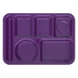 Thumbnail image #2 for Purple Left-Handed 6-Compartment Melamine Compartment Tray, 14 x 10 Inches