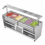 Thumbnail image #2 for Koolmore KM-RBT-84ACS Refrigerated Buffet Table, 5 Full Size GN, freestanding, 85.5"W x 29.2"D x 39.9"H closed height, (5) full-size GN pans