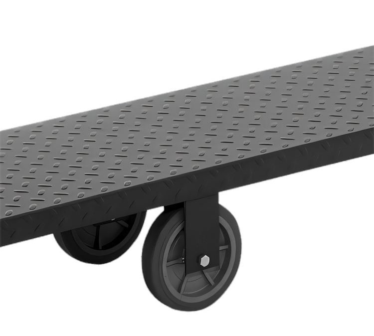Product image #3 for Channel 16 x 60 Inch Steel U-Boat Stocking Truck with Diamond Deck, 2,000 lb Capacity