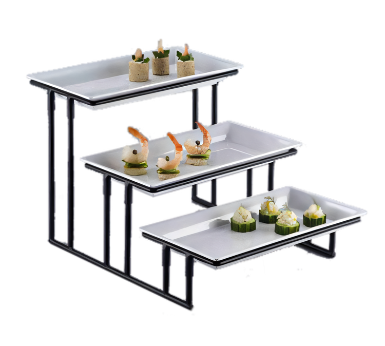 Product image #2 for American Metalcraft 3-Tier Wrought Iron Buffet Display Stand, Black, 20 x 13-3/4 x 12 Inches