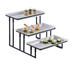 Thumbnail image #2 for American Metalcraft 3-Tier Wrought Iron Buffet Display Stand, Black, 20 x 13-3/4 x 12 Inches