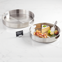 American Metalcraft Round Stainless Steel Serving Tray, 14-5/8 Inch Diameter