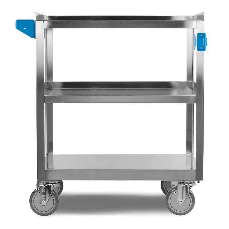 Product image #2 for Carlisle 3-Shelf Stainless Steel Utility Cart, 27 x 18 x 32-1/2 Inches, 300 lb Capacity