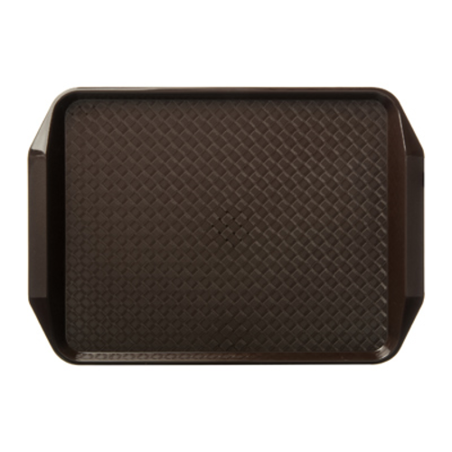 Product image #2 for 17 x 12 Rectangular Handled Café Tray, Chocolate Polypropylene