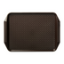 Thumbnail image #2 for 17 x 12 Rectangular Handled Café Tray, Chocolate Polypropylene