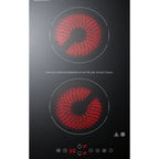 Thumbnail image #2 for Summit Commercial CRH2BT30115 2-Burner Drop-In Radiant Electric Cooktop with Black Ceramic Glass Surface and Digital Touch Controls