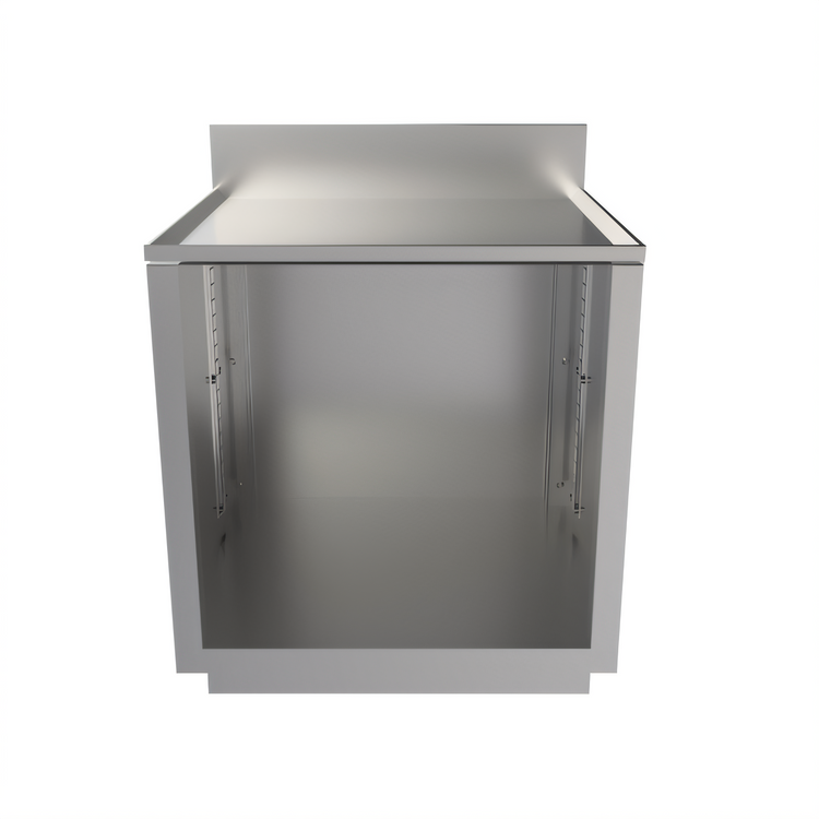 Product image #2 for BK Resources Call Series Underbar Cabinet with Flat Top, Raised Edge, Locking Hinged Door, 24 x 21 Inches